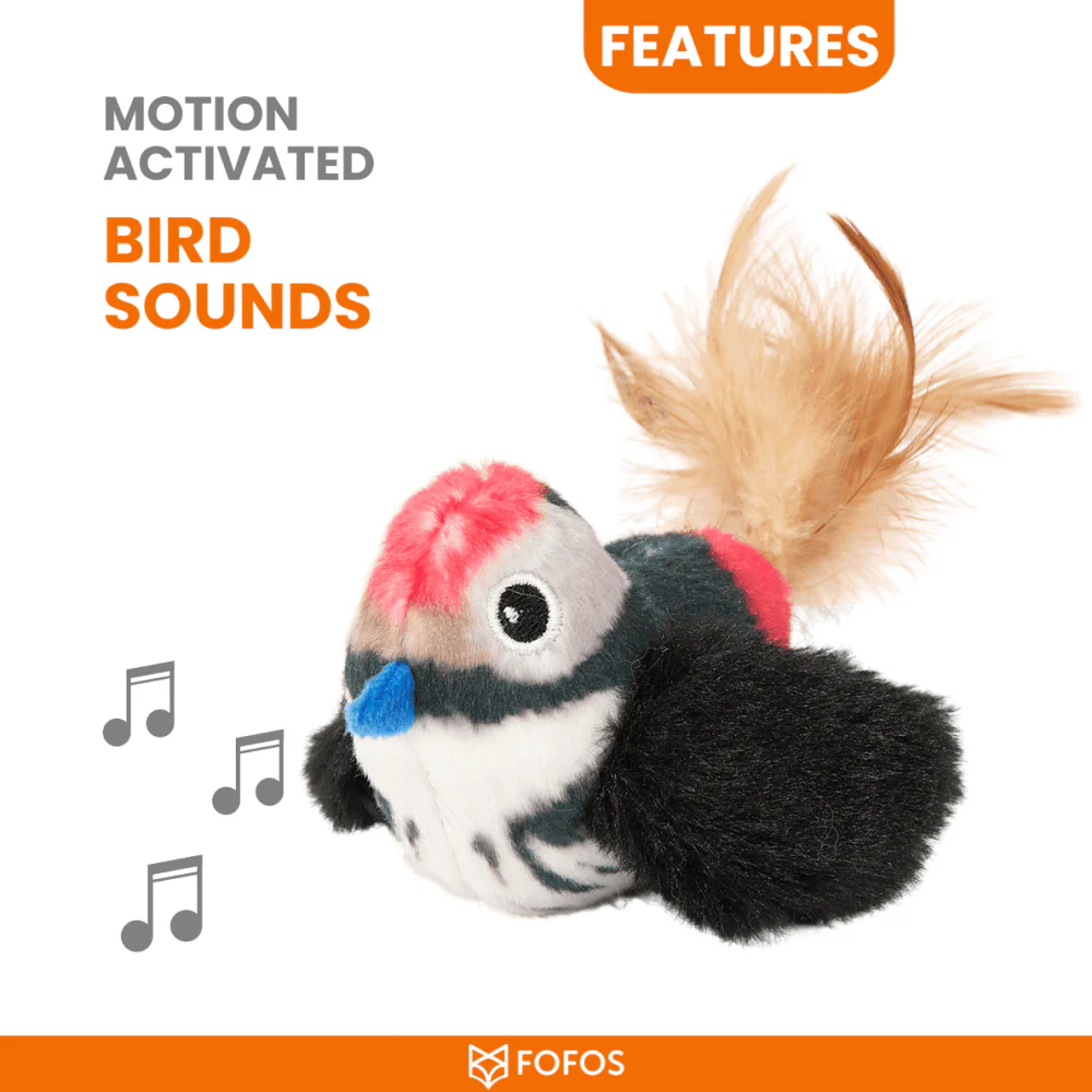 Barkbutler x Fofos Black Bird with Catnip Balls Interactive Toy for Cats (Black) - Image 5