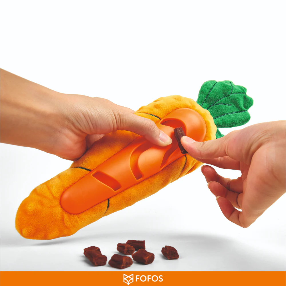 Barkbutler x Fofos Carrot Treat Toy for Dogs (Orange) - Image 6