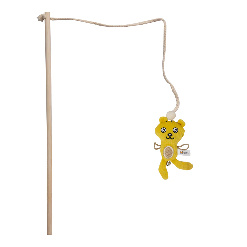 Barkbutler x Fofos Cat Wand Tiger Toy for Cats (Yellow) - Image 4