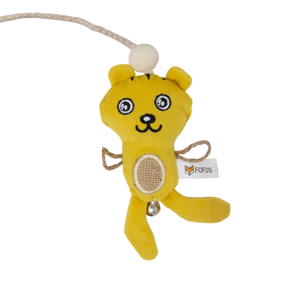 Barkbutler x Fofos Cat Wand Tiger Toy for Cats (Yellow) - Image 5