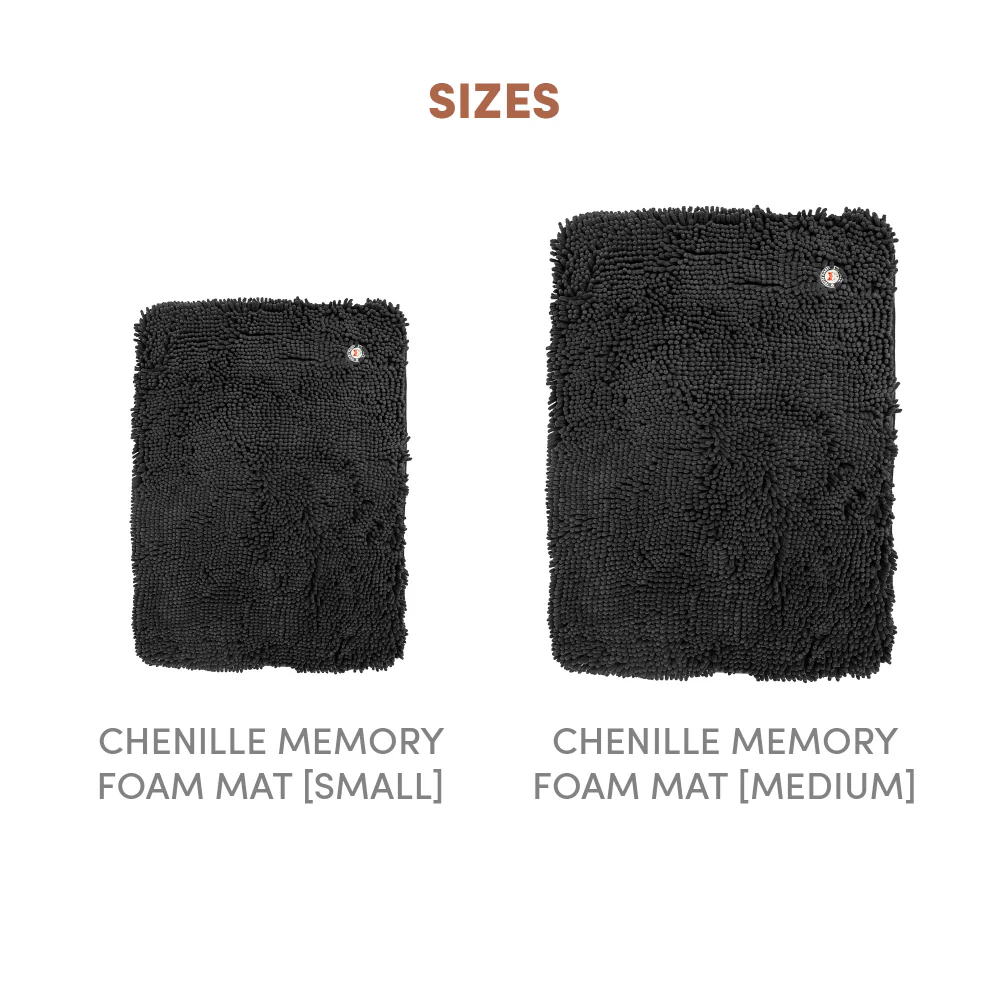 Barkbutler x Fofos Chenille Memory Foam Mat for Dogs and Cats (Grey) - Image 3