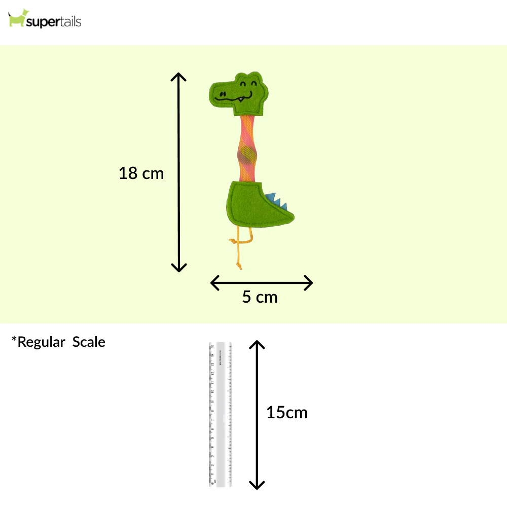 Barkbutler x Fofos Crocodile Flick Tube Catnip Toy for Cats - Image 2