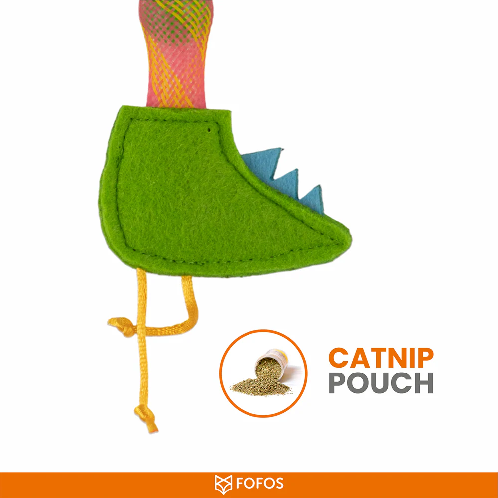 Barkbutler x Fofos Crocodile Flick Tube Catnip Toy for Cats - Image 6