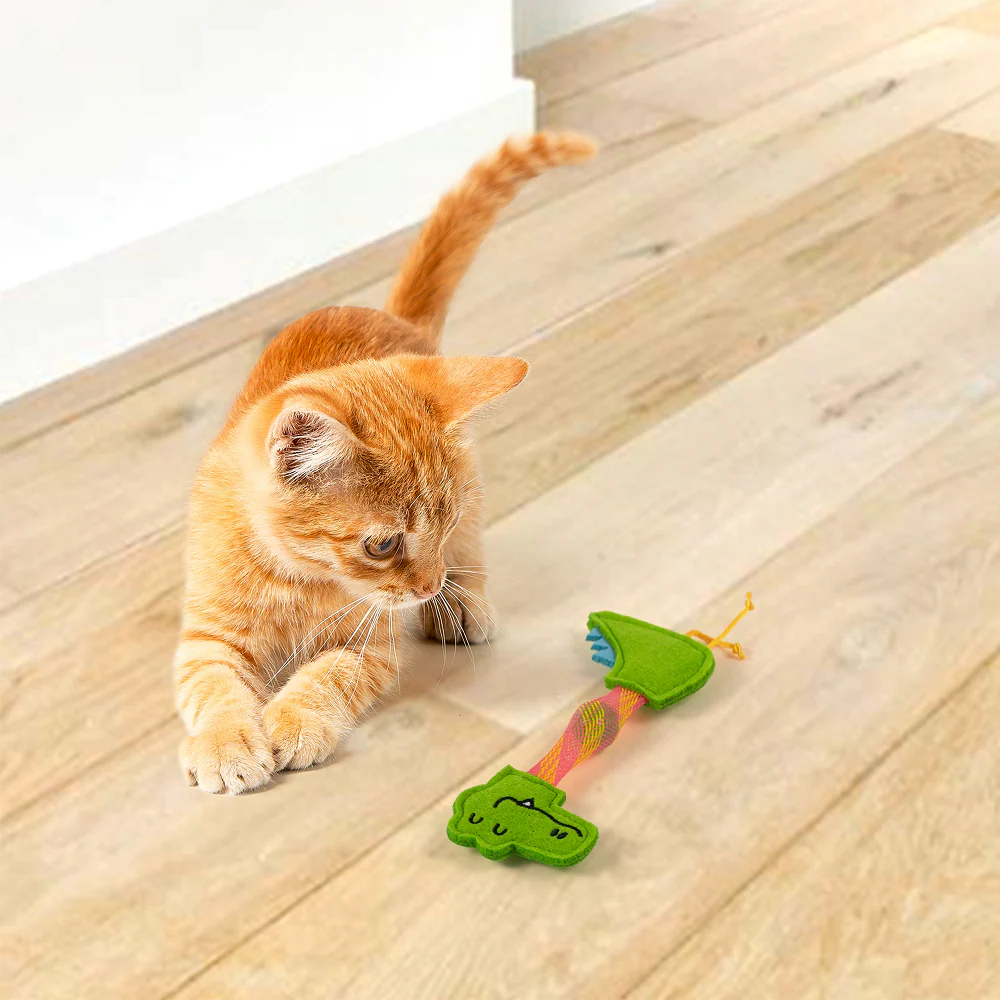 Barkbutler x Fofos Crocodile Flick Tube Catnip Toy for Cats - Image 8