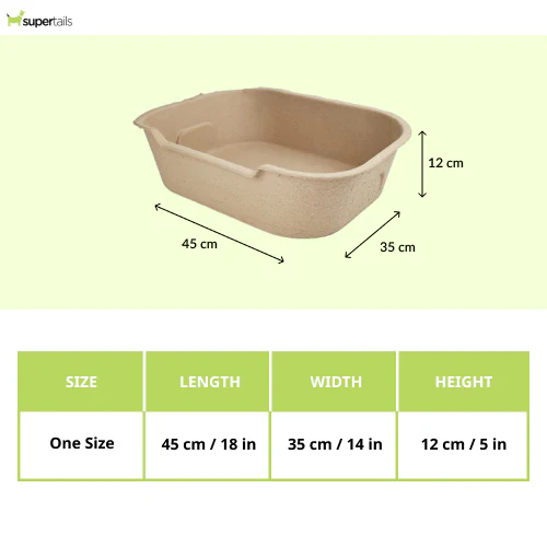 Barkbutler x Fofos Disposable Litter Box for Cats (Beige) - Image 2