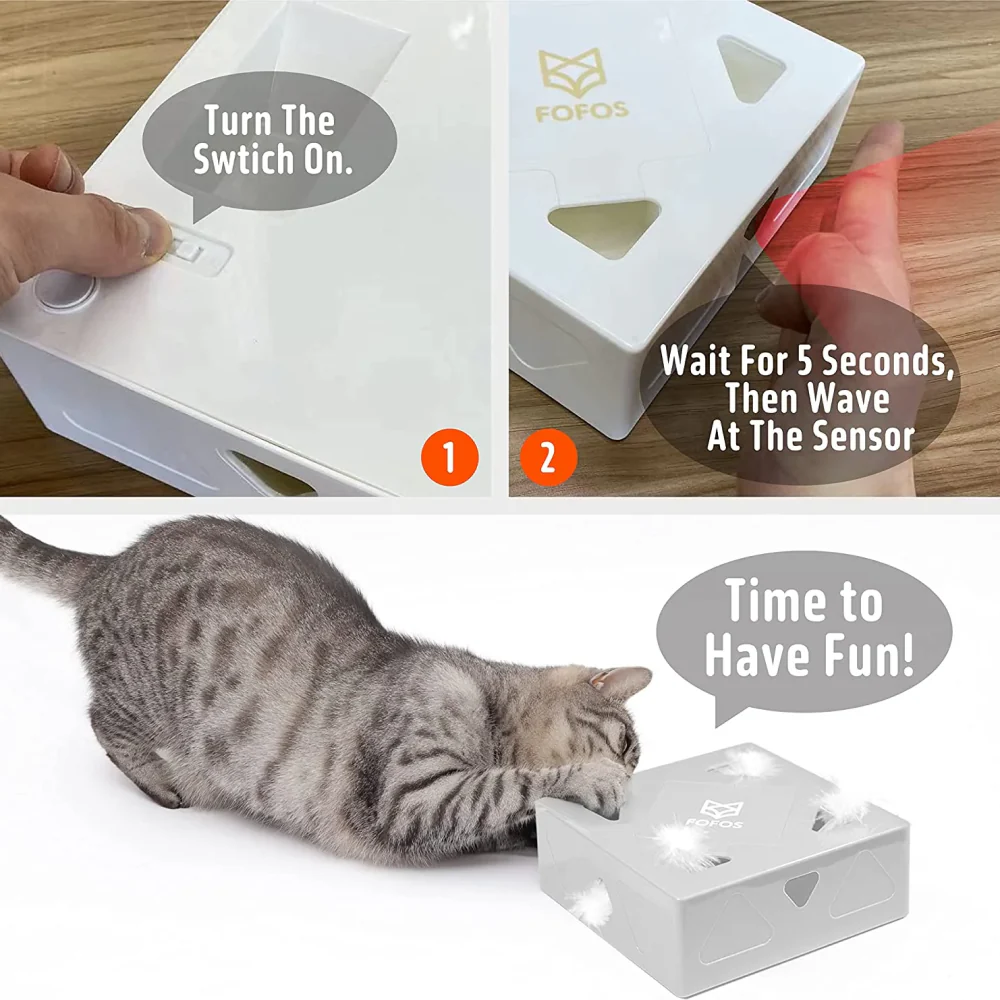 Barkbutler x Fofos ErratiCat Electronic Toy for Cats (White) - Image 2