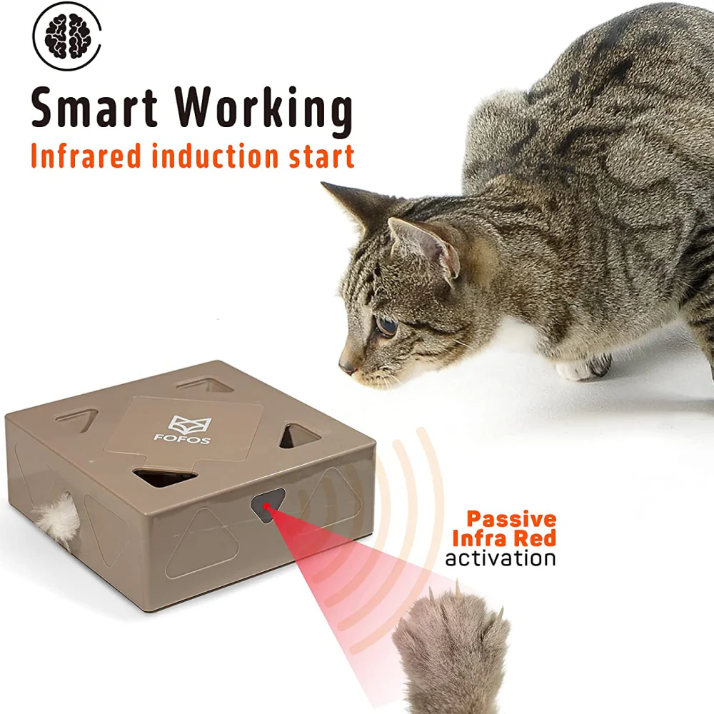 Barkbutler x Fofos ErratiCat Electronic Toy for Cats (White) - Image 3