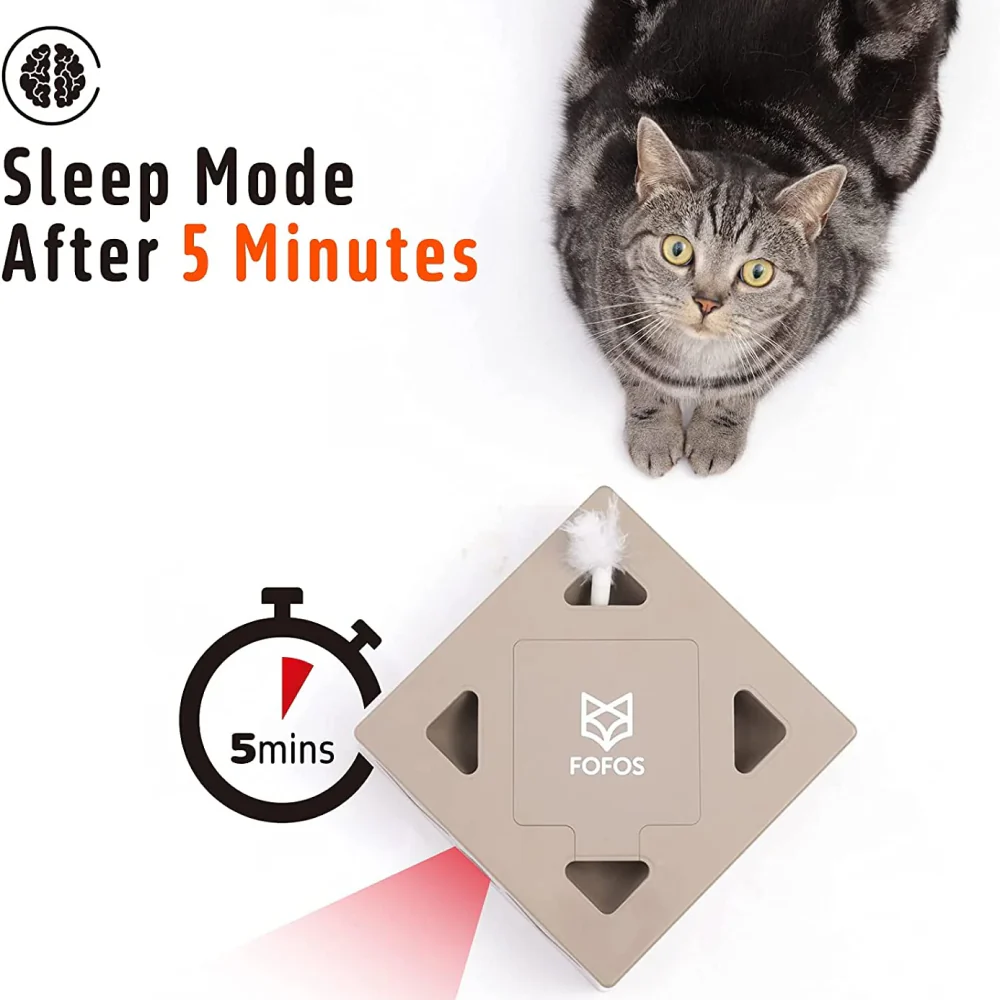 Barkbutler x Fofos ErratiCat Electronic Toy for Cats (White) - Image 4