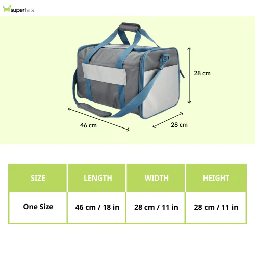 Barkbutler x Fofos Expandable Foldable Carrier for Dogs and Cats (Grey/Blue) - Image 2