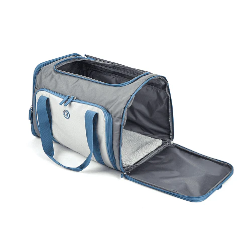 Barkbutler x Fofos Expandable Foldable Carrier for Dogs and Cats (Grey/Blue) - Image 3