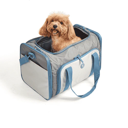 Barkbutler x Fofos Expandable Foldable Carrier for Dogs and Cats (Grey/Blue) - Image 5