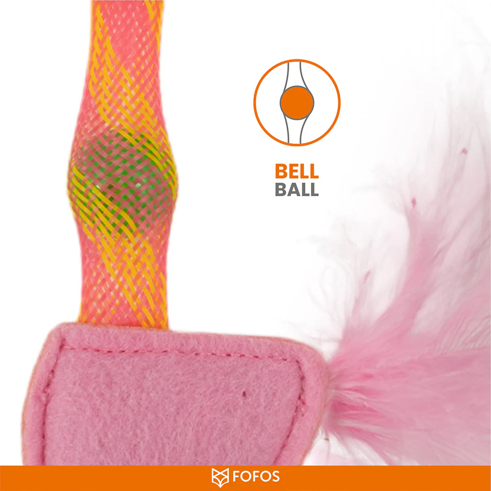 Barkbutler x Fofos Flamingo Flick Tube Catnip Toy for Cats - Image 5