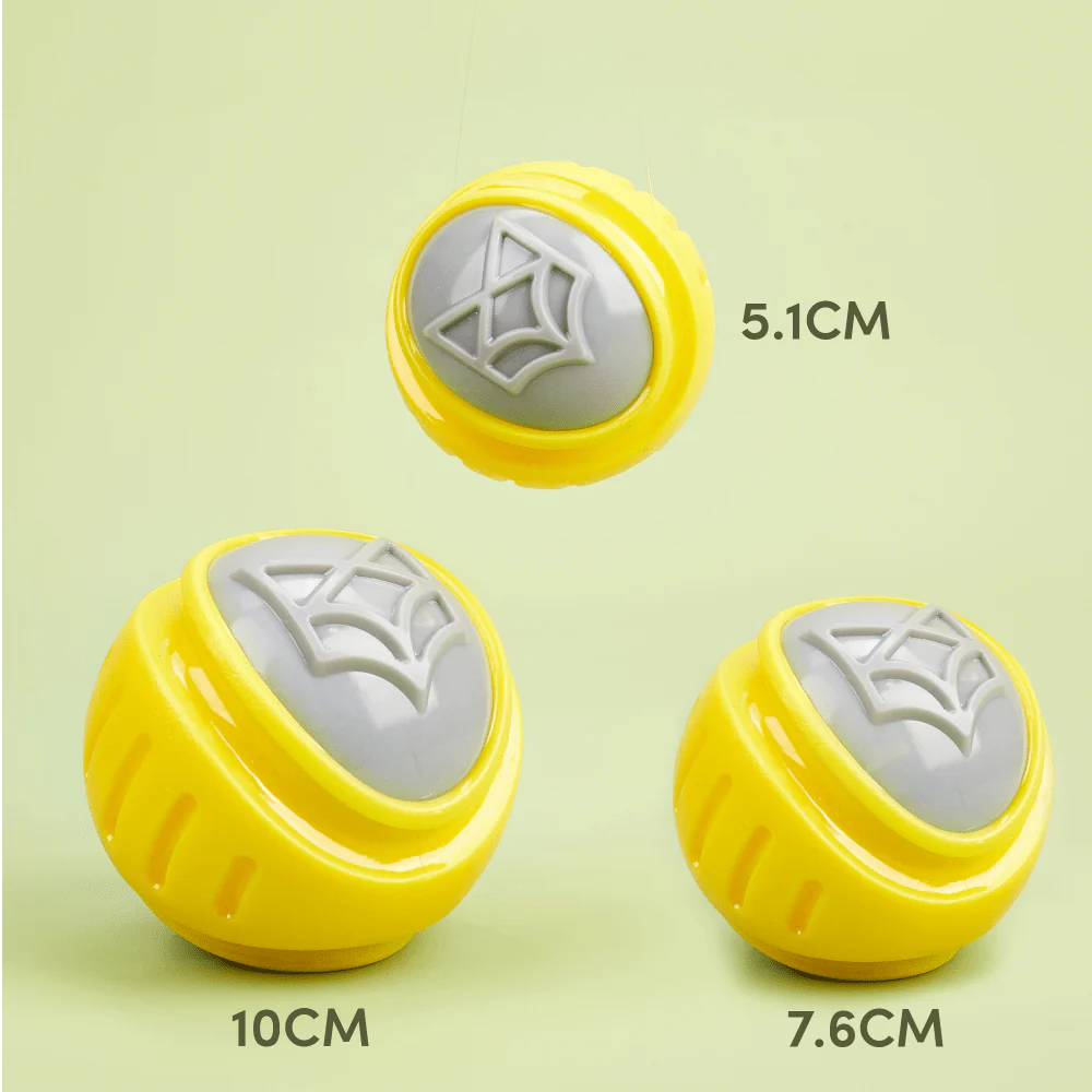Barkbutler x Fofos Flexy Ball Ultra Bounce Toy for Dogs (Yellow & Grey) | For Aggressive Chewers - Image 4