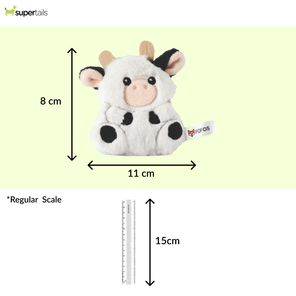 Barkbutler x Fofos Floppy Crinkle Cow Catnip Toy for Cats - Image 2