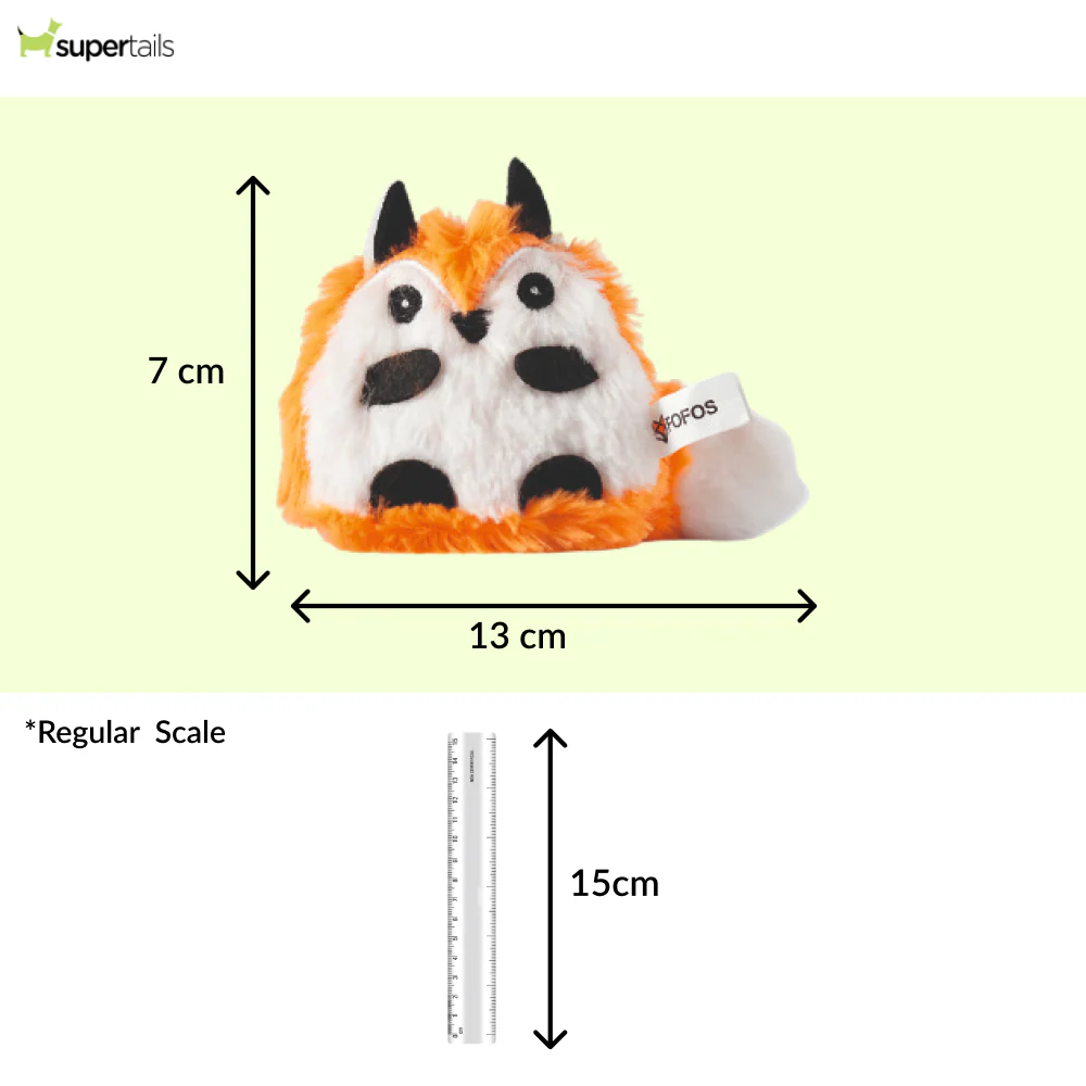 Barkbutler x Fofos Floppy Crinkle Fox Catnip Toy for Cats - Image 2