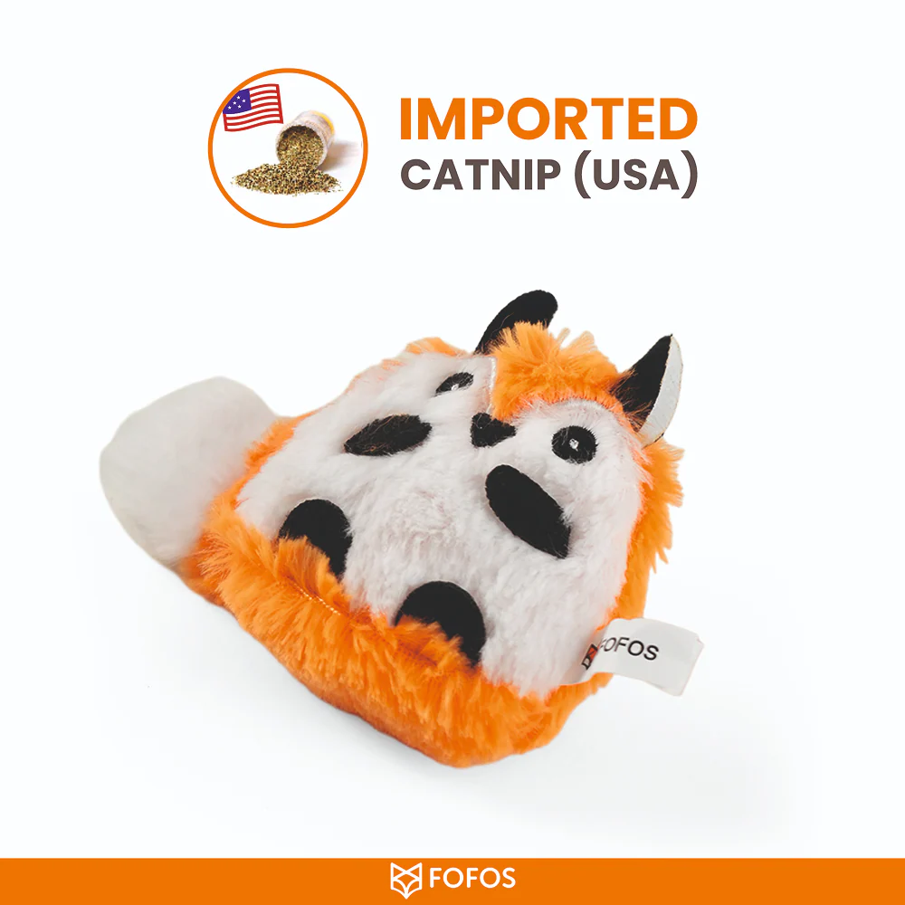 Barkbutler x Fofos Floppy Crinkle Fox Catnip Toy for Cats - Image 3