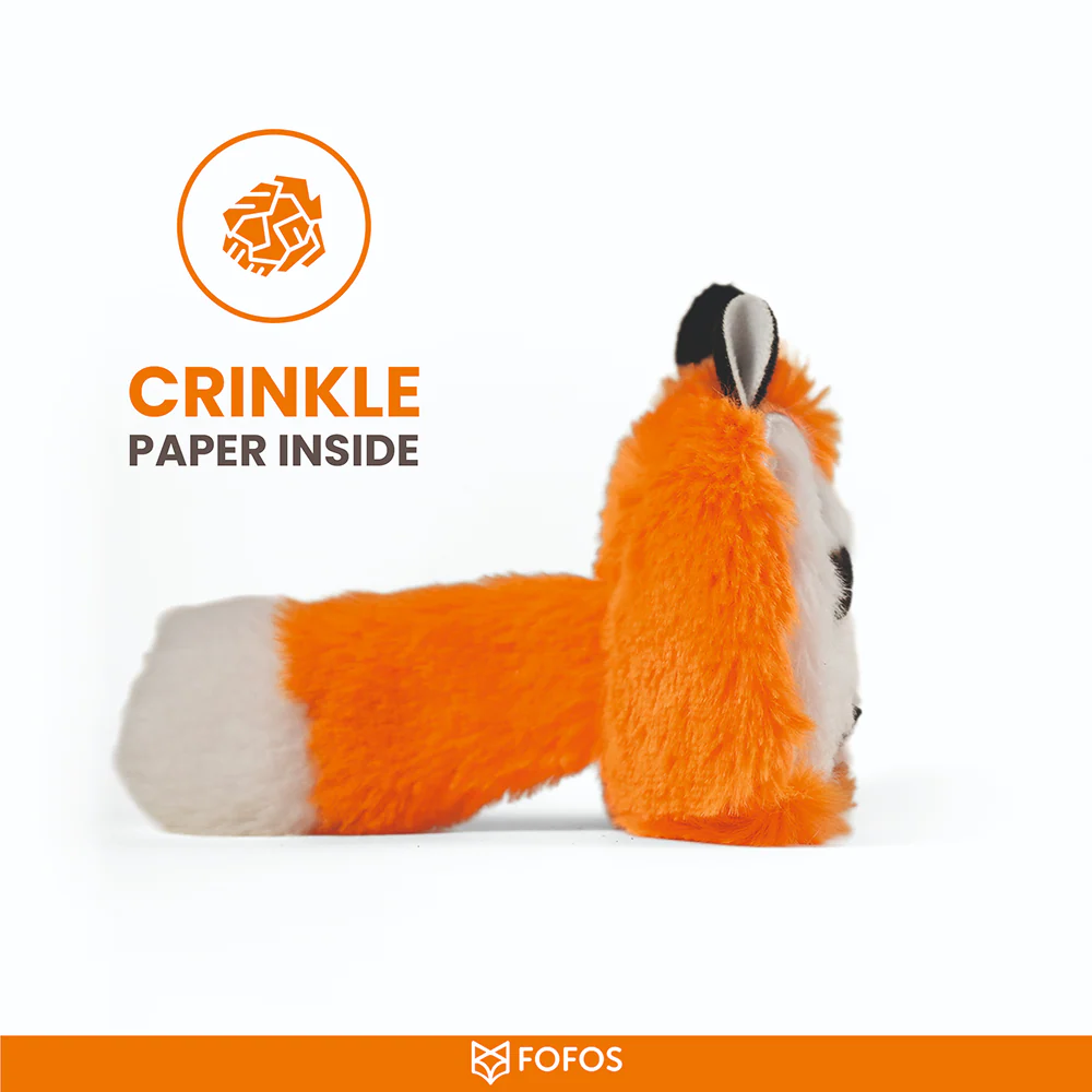 Barkbutler x Fofos Floppy Crinkle Fox Catnip Toy for Cats - Image 5