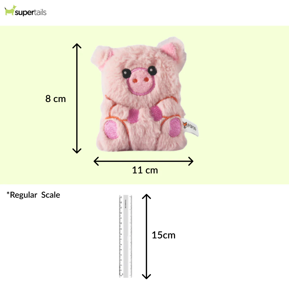 Barkbutler x Fofos Floppy Crinkle Pig Catnip Toy for Cats - Image 2