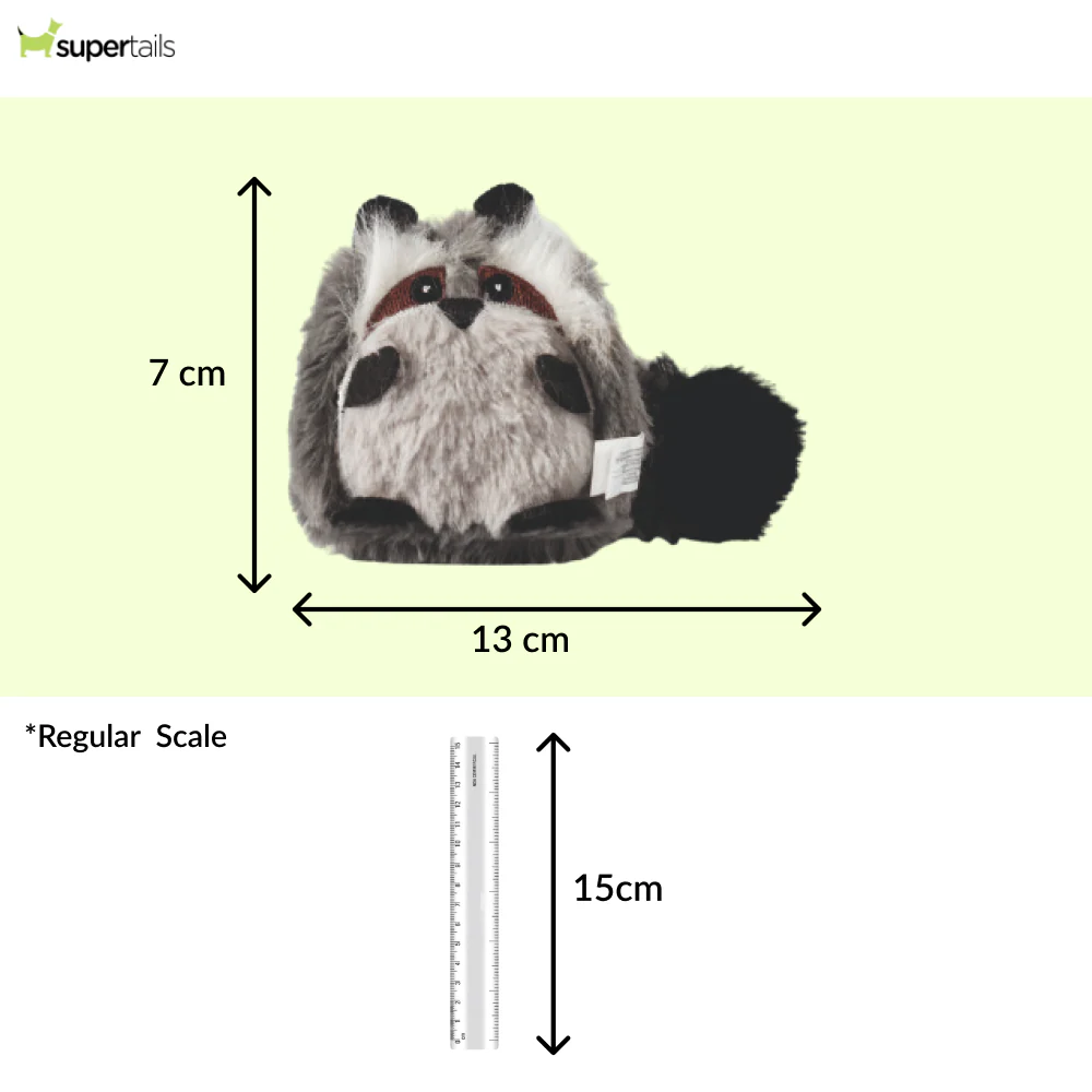 Barkbutler x Fofos Floppy Crinkle Raccoon Catnip Toy for Cats - Image 2