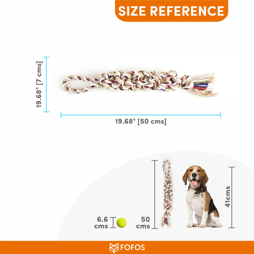 Barkbutler x Fofos Flossy Rope Toy Braided for Dogs - Image 3