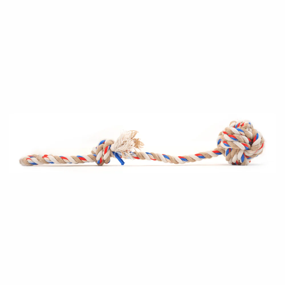 Barkbutler x Fofos Flossy Rope Toy with Ball for Dogs - Image 6