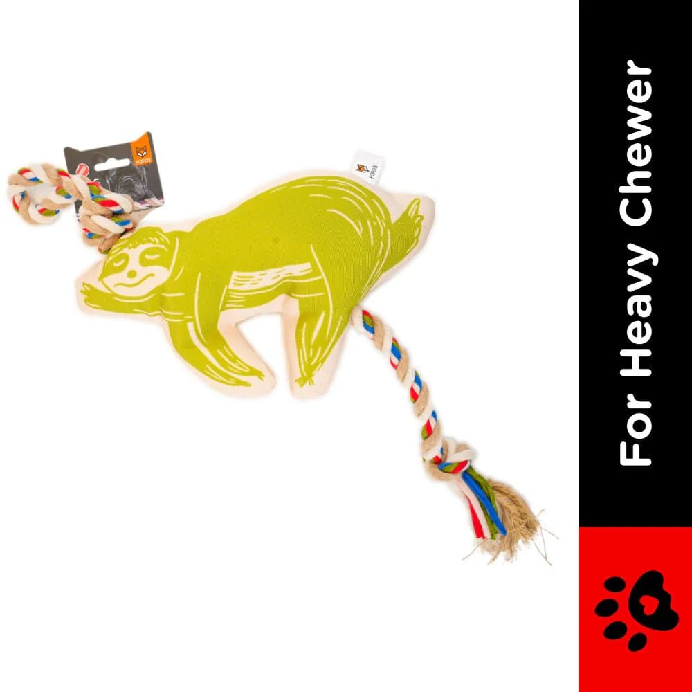 Barkbutler x Fofos Flossy Rope Toy With Sloth for Dogs - Image 2