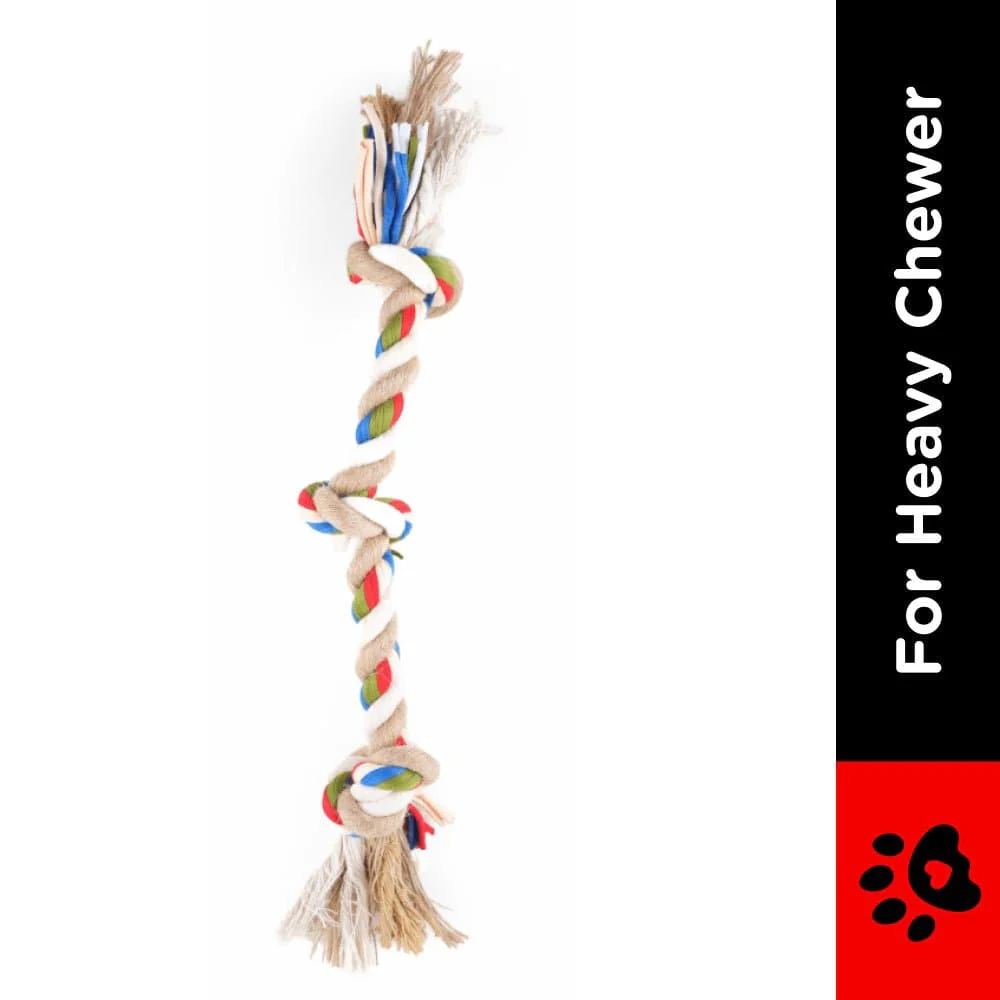 Barkbutler x Fofos Flossy Three Knots Rope Toy For Dogs - Image 2