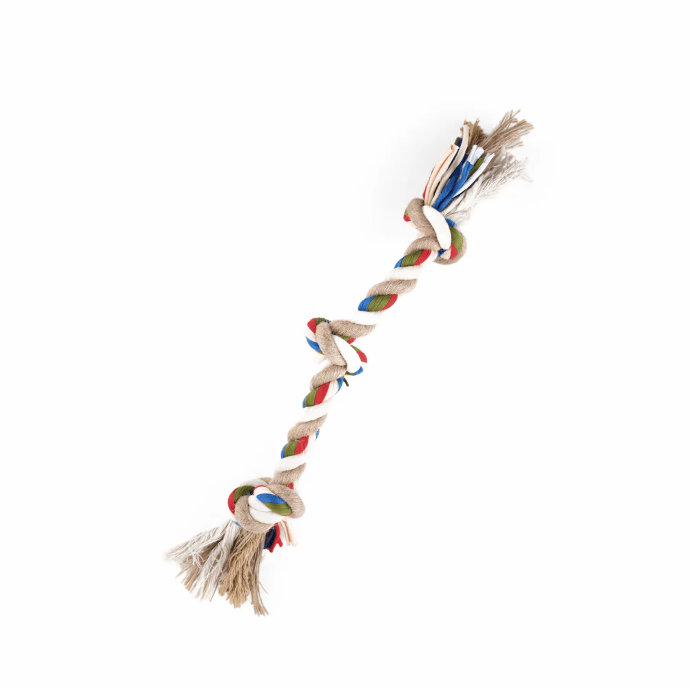 Barkbutler x Fofos Flossy Three Knots Rope Toy For Dogs - Image 7