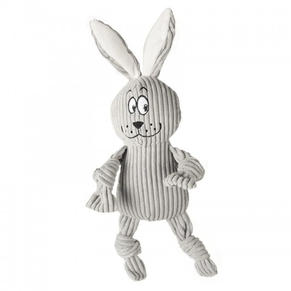 Barkbutler x Fofos Fluffy Rabbit Toy for Dogs (Grey) - Image 3