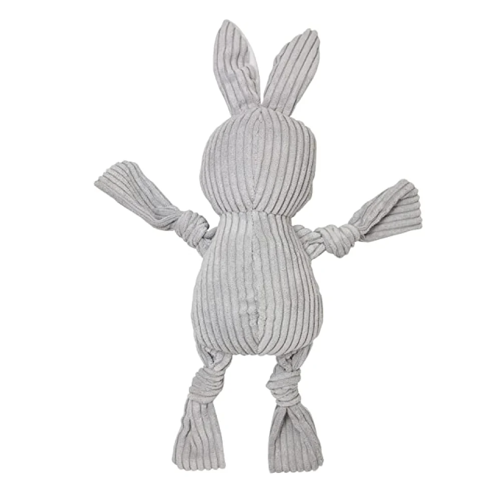 Barkbutler x Fofos Fluffy Rabbit Toy for Dogs (Grey) - Image 4