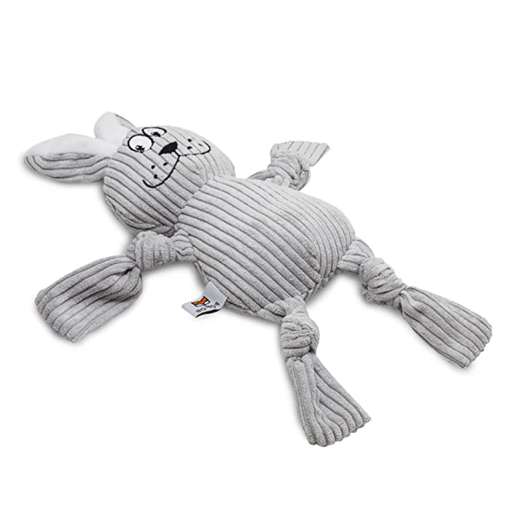 Barkbutler x Fofos Fluffy Rabbit Toy for Dogs (Grey) - Image 5