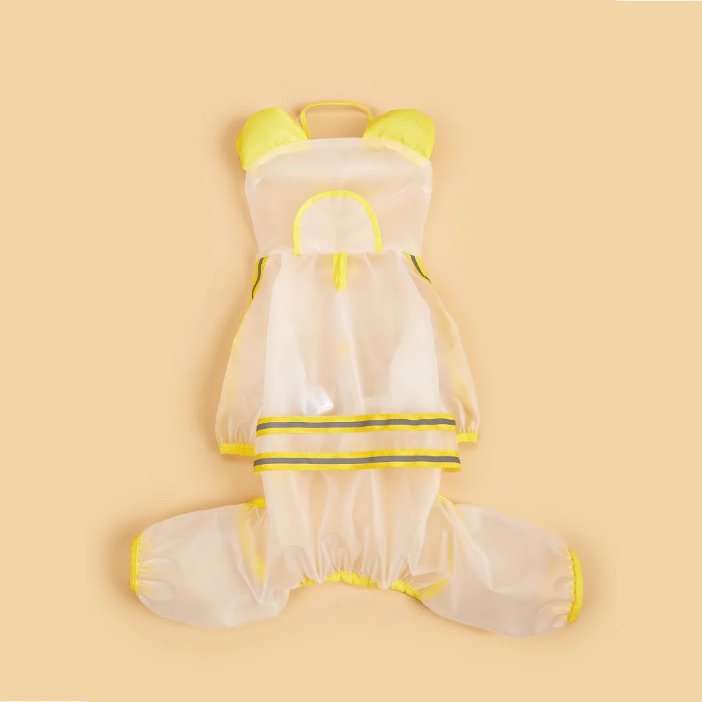 Barkbutler x Fofos Four Leg Yellow Raincoat for Dogs (Button Up Style) - Image 4