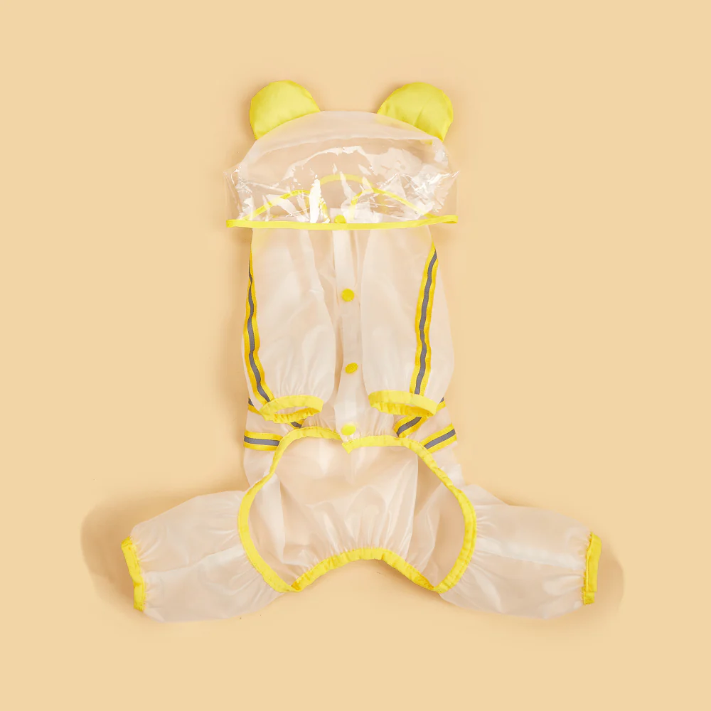 Barkbutler x Fofos Four Leg Yellow Raincoat for Dogs (Button Up Style) - Image 5