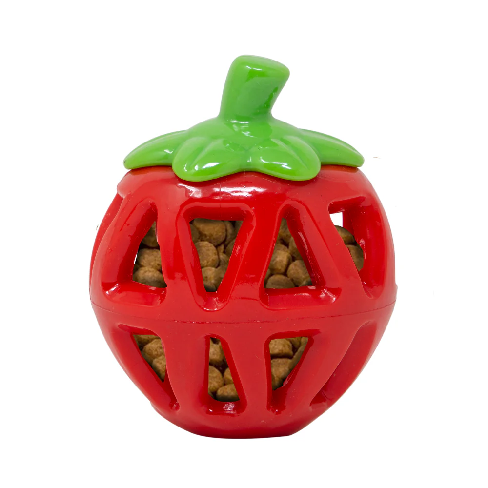 Barkbutler x Fofos Fruity Bites Treat Dispensing Strawberry Toy for Dogs - Image 4