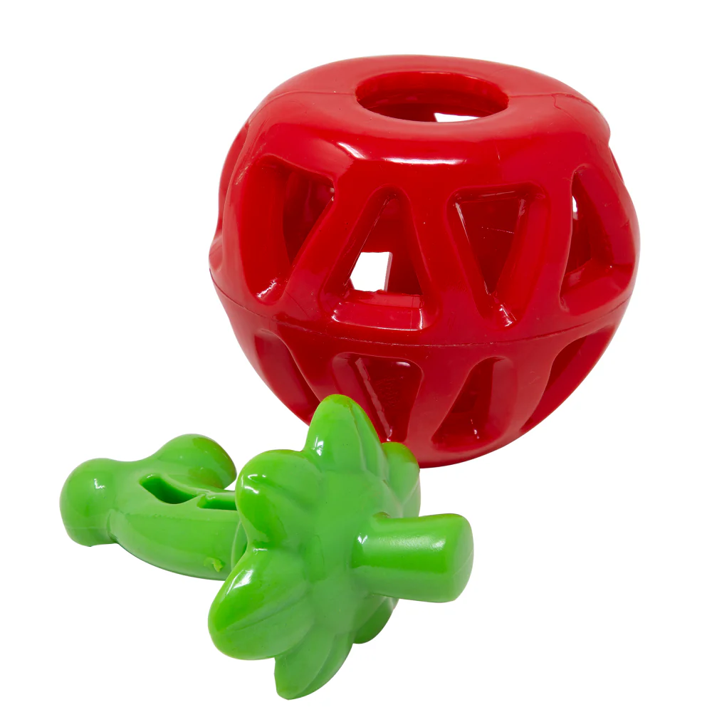 Barkbutler x Fofos Fruity Bites Treat Dispensing Strawberry Toy for Dogs - Image 6