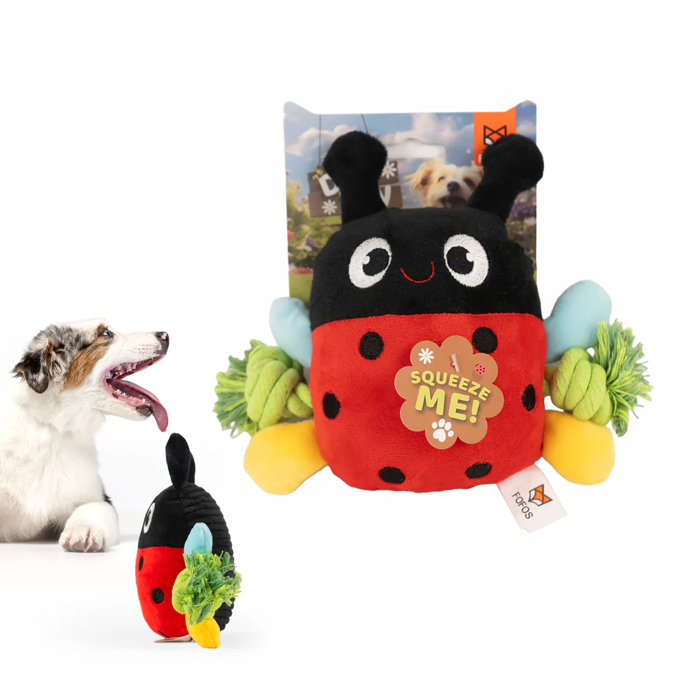 Barkbutler x Fofos Garden Ladybug Plush Toy for Dogs - Image 3