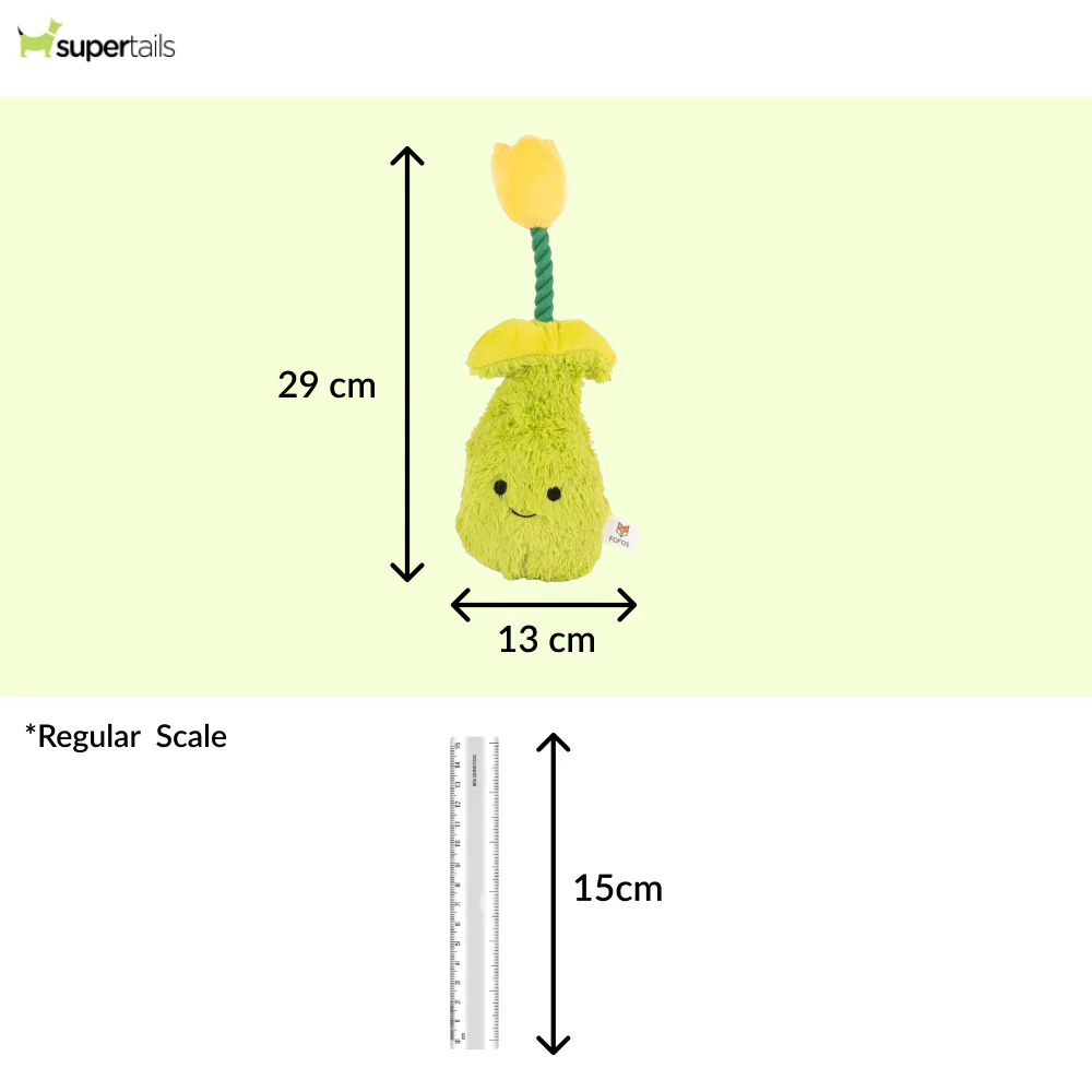 Barkbutler x Fofos Garden Tulip Plush Toy for Dogs - Image 2