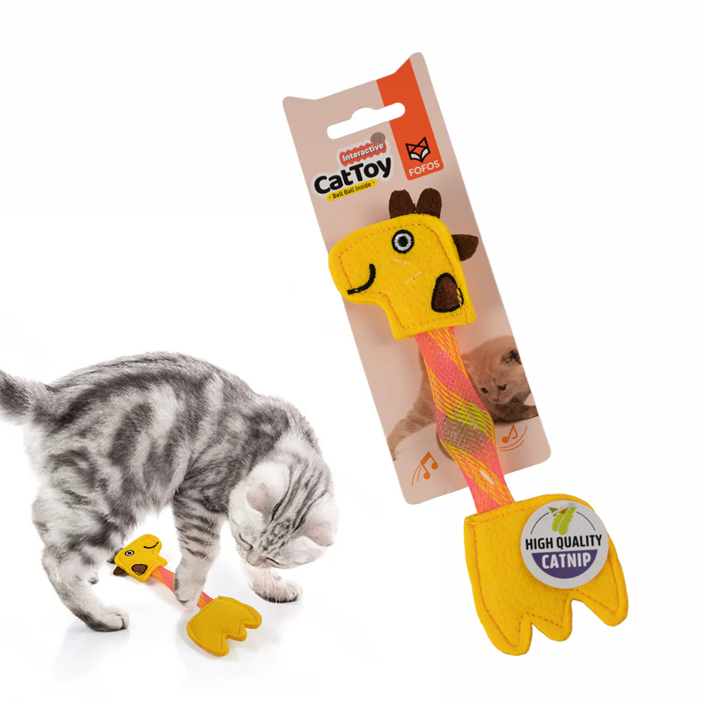 Barkbutler x Fofos Giraffe Flick Tube Catnip Toy for Cats - Image 3