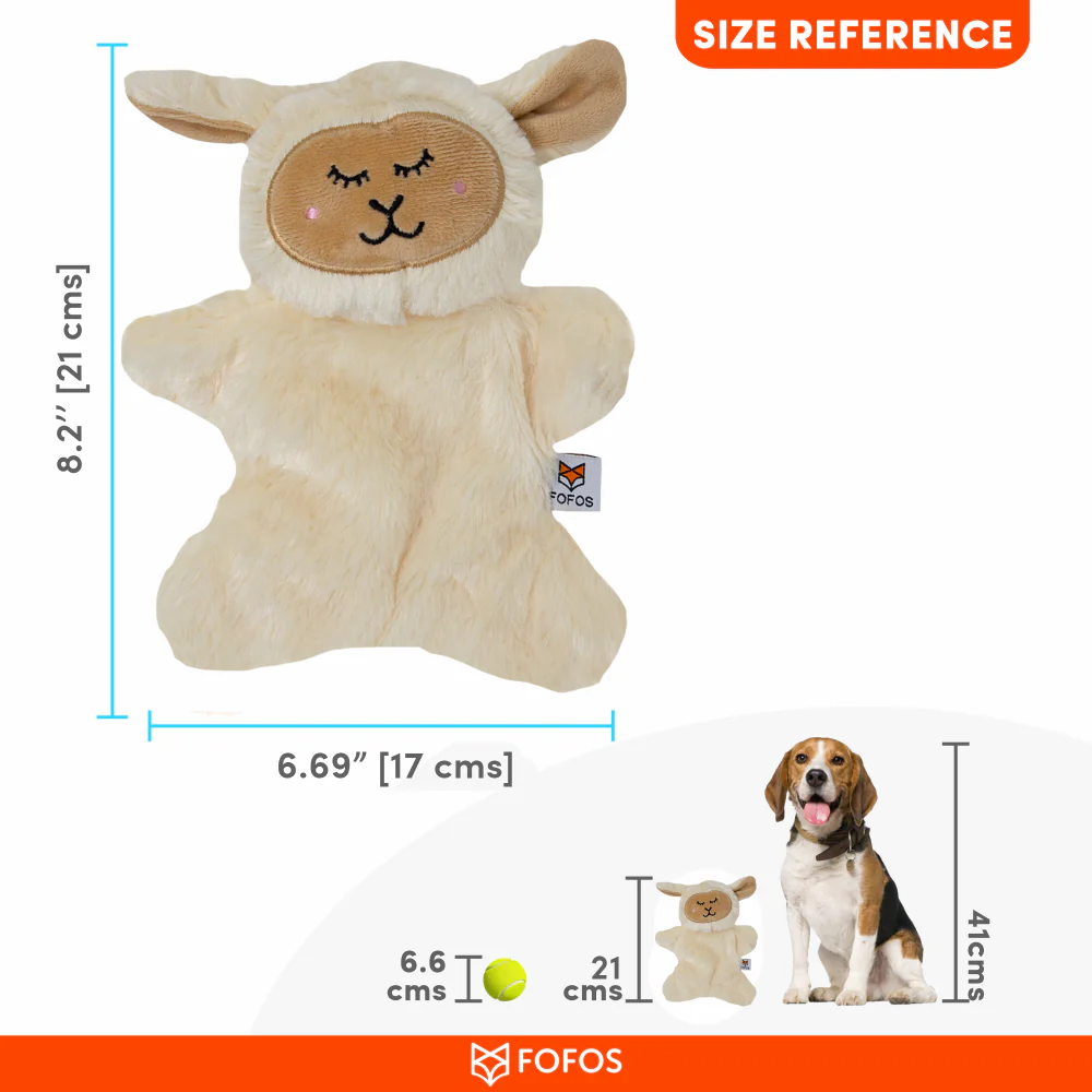 Barkbutler x Fofos Glove Plush Sheep Toy for Dog and Cats (Beige) - Image 3
