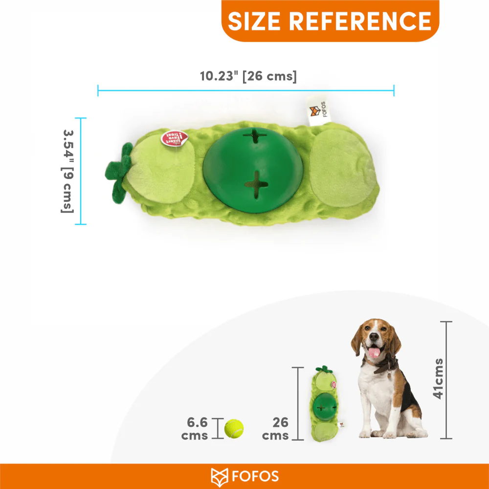 Barkbutler x Fofos Green Bean Treat Toy for Dogs (Green) - Image 2