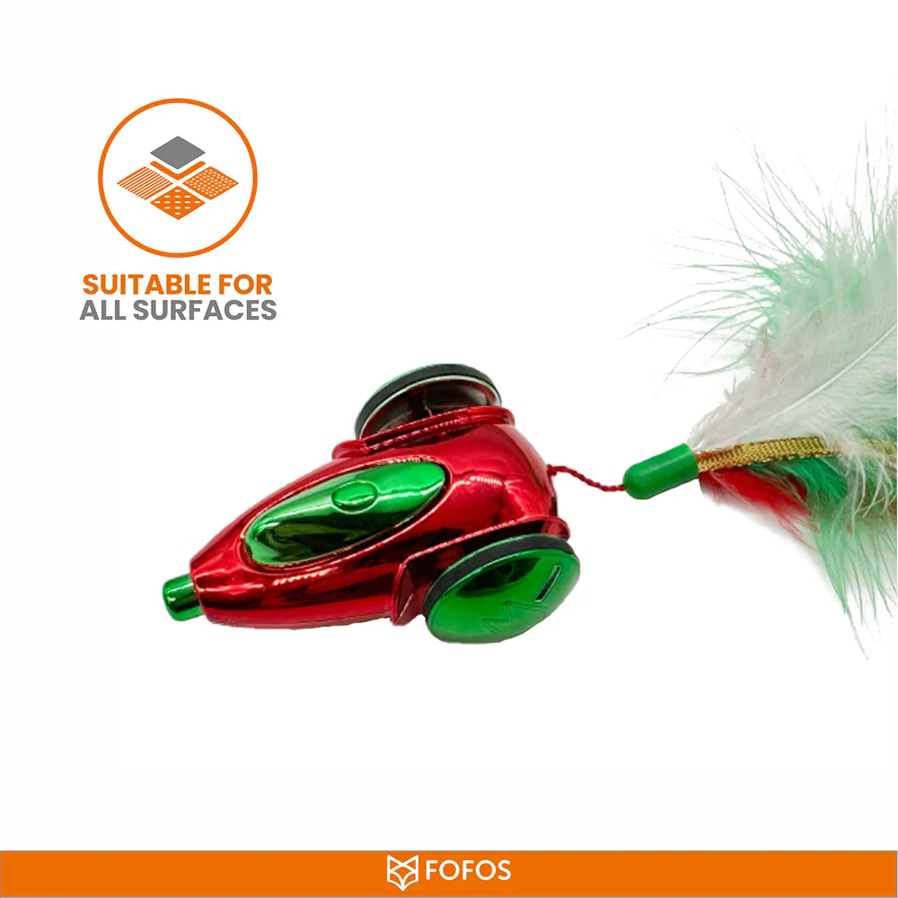 Barkbutler x Fofos Holiday Interactive Car Toy for Cats (Red) - Image 7
