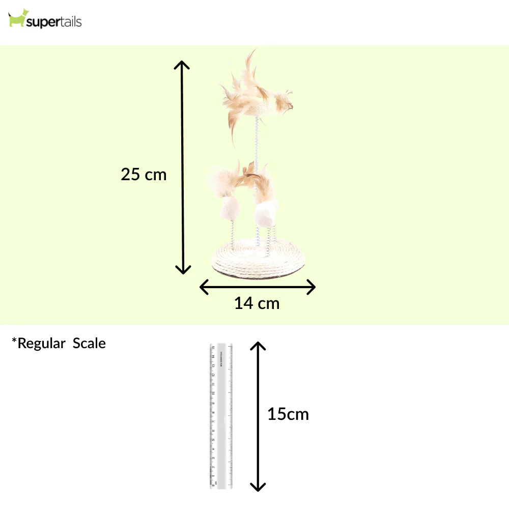 Barkbutler x Fofos Interactive Natural Wobbler Teaser Toy for Cats - Image 2