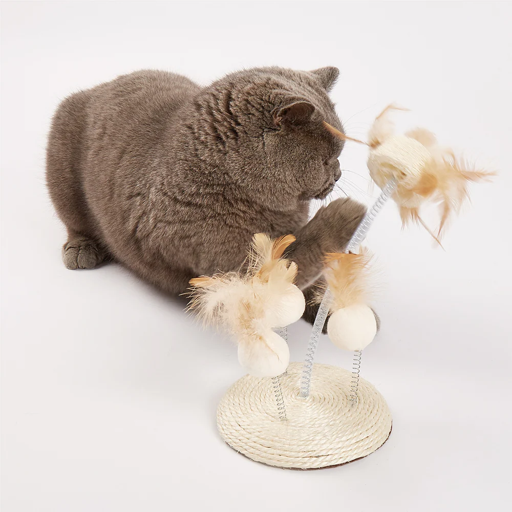 Barkbutler x Fofos Interactive Natural Wobbler Teaser Toy for Cats - Image 5