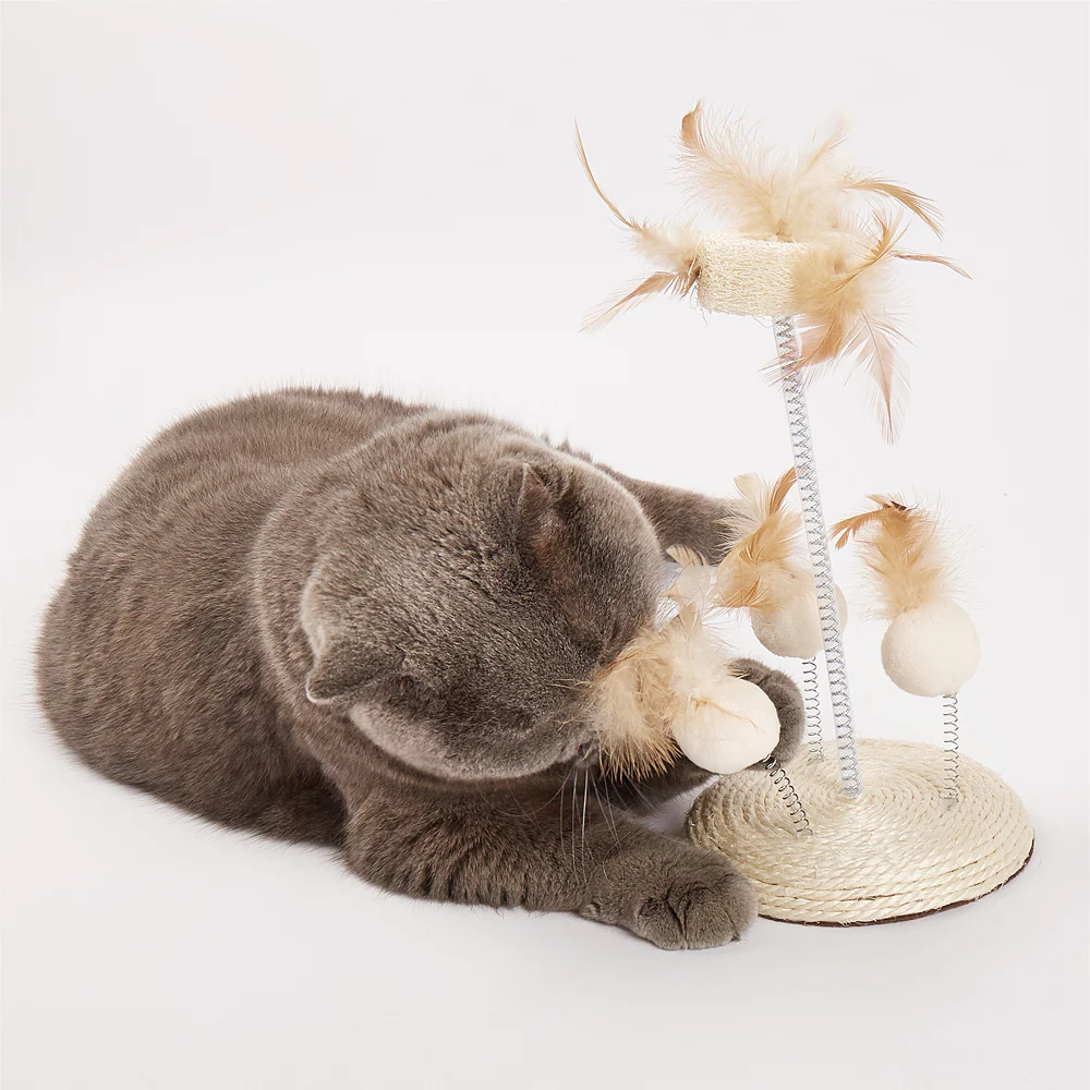 Barkbutler x Fofos Interactive Natural Wobbler Teaser Toy for Cats - Image 6