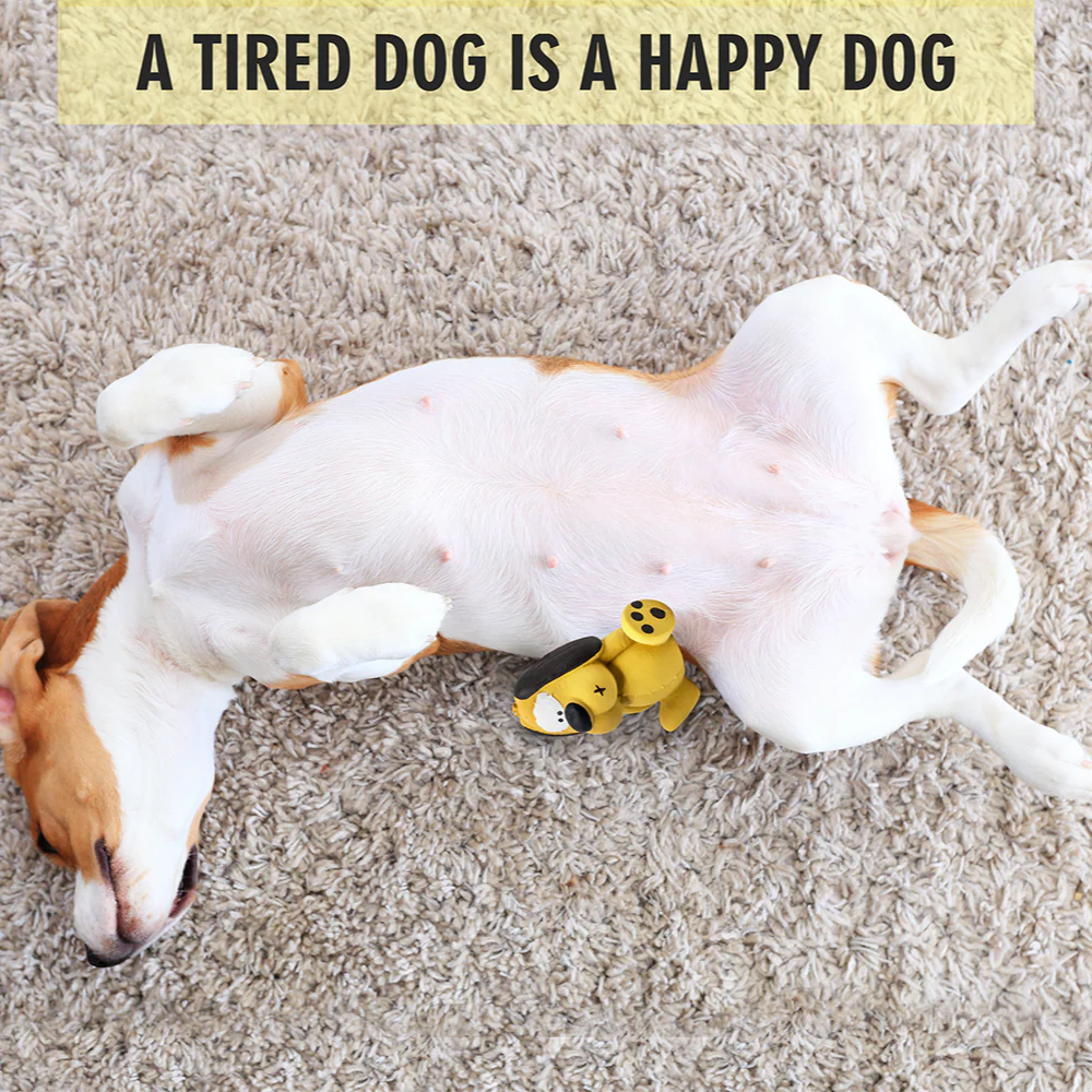 Barkbutler x Fofos Latex Bi Dog Toy for Dogs | For Medium Chewers (Yellow) - Image 7