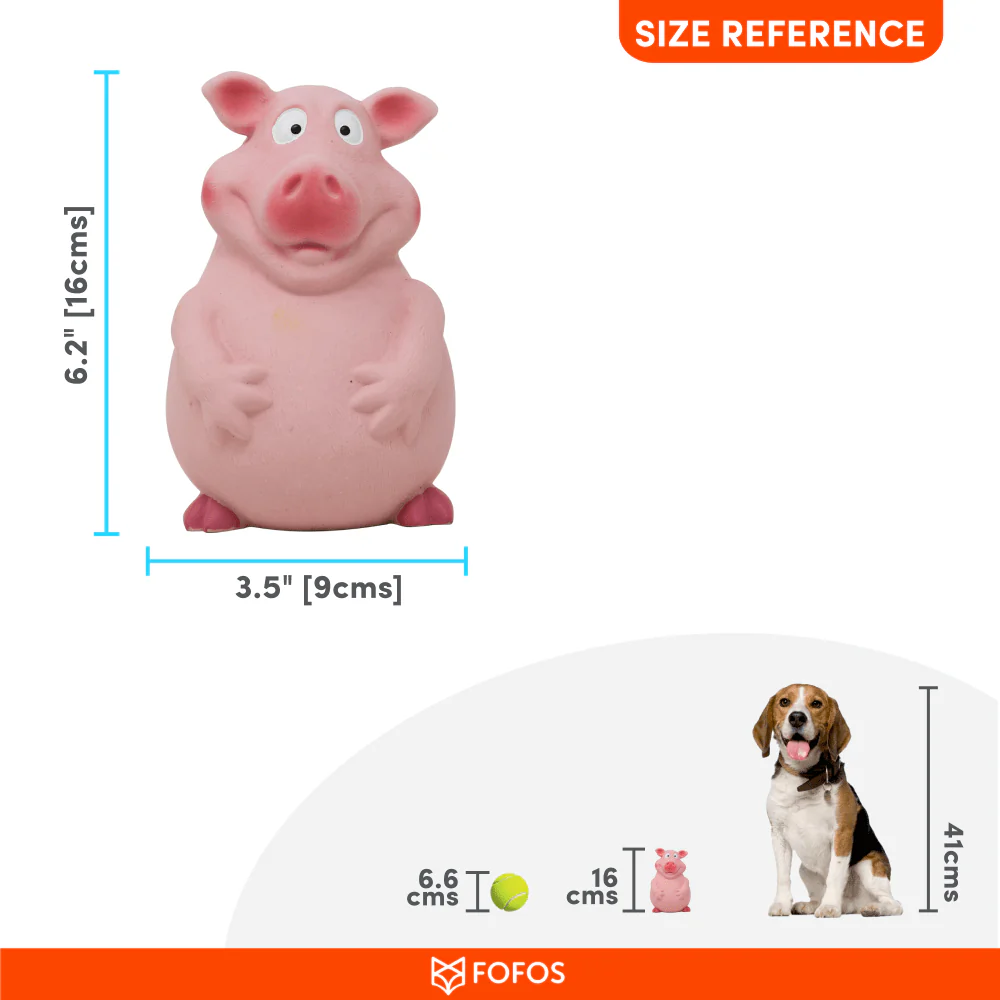 Barkbutler x Fofos Latex Bi Pig Toy for Dogs - Image 3