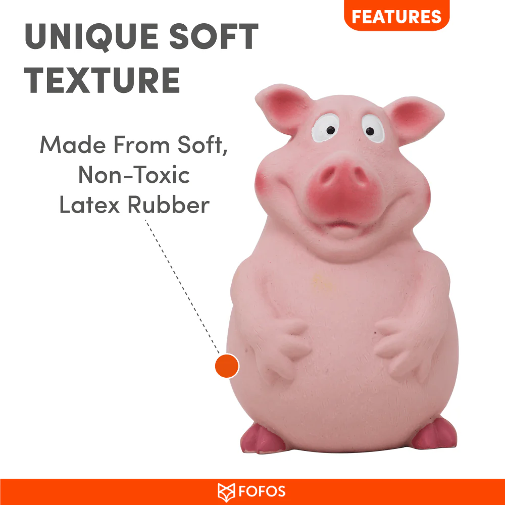 Barkbutler x Fofos Latex Bi Pig Toy for Dogs - Image 5