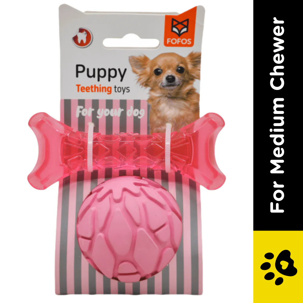 Barkbutler x Fofos Milk Bone & Ball Toy for Dogs (Pink) - Image 2