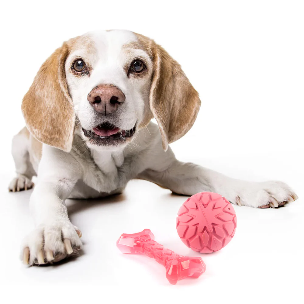 Barkbutler x Fofos Milk Bone & Ball Toy for Dogs (Pink) - Image 9