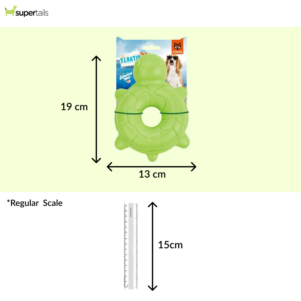 Barkbutler x Fofos Ocean Turtle Squeaky Chew Toy for Dogs - Image 2